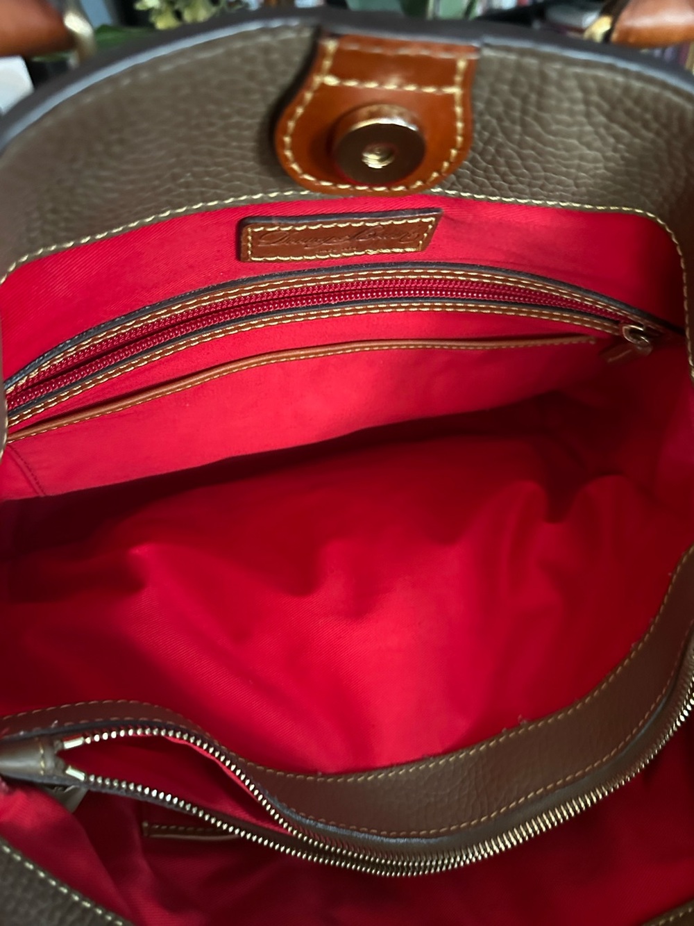 Dooney & Bourke Pebble Leather Chelsea Shopper in Elephant NWOT - Picture 4 of 6